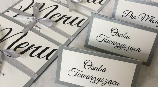 Voucher na srebrny zestaw personalizowanych ozdób ślubnych dla Młodej Pary | cała Polska